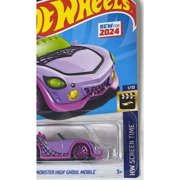 Hot Wheels Monster High Ghoul Mobile 2024 HW Screen Time Car 1/10 Collectible - Picture 3 of 7